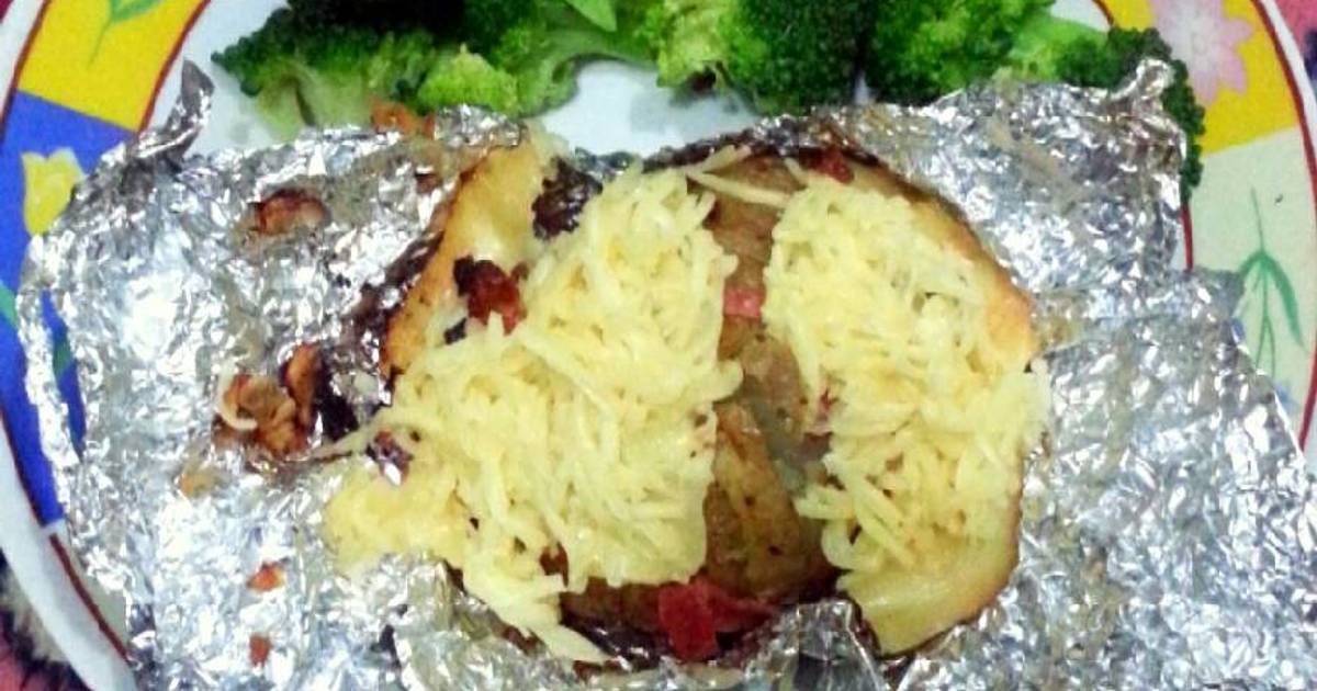 cheese resep ncc baked potato Brocoli Ala Baked Potato Garlic With Cheese Ibun Resep and