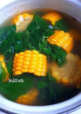 Sayur bening bayam jagung manis