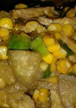 Sayur terong jagung tempe
