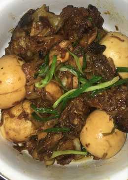 Ayam-telur bumbu kecap