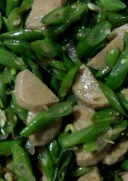 Tumis buncis dan bakso