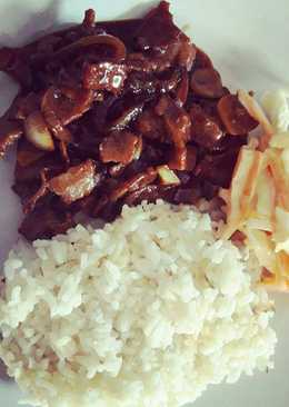 Beef teriyaki dan salad