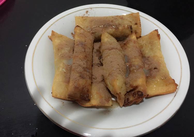 gambar untuk cara membuat Lumpia Pisang Coklat