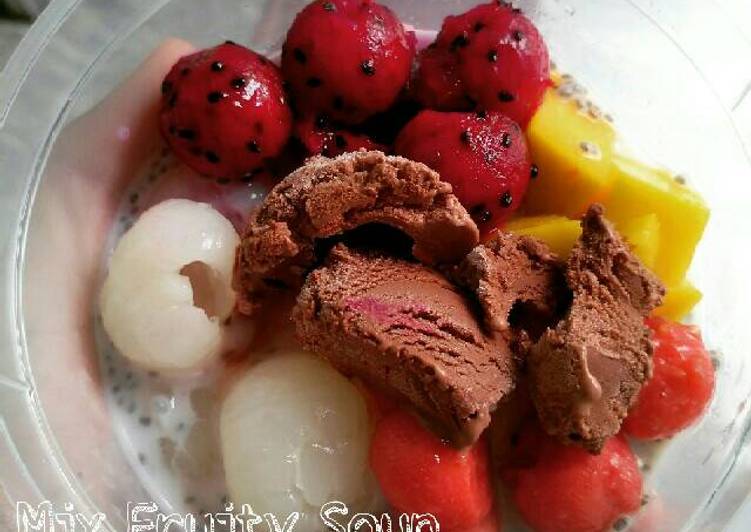 resep makanan Mix Fruity Soup (Sup Buah)