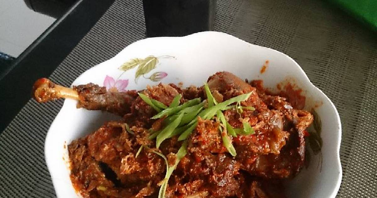 Resep Ayam Nabut aka Ayam Bumbu Merah Gurih Pedas Nikmat ala nyonya muda