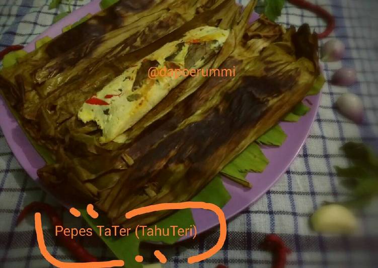 bahan dan cara membuat Pepes TaTer (Tahu Teri)