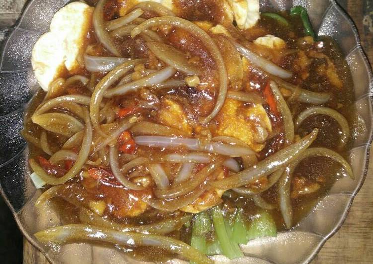 cara membuat Baby pokcoy tofu saus tiram