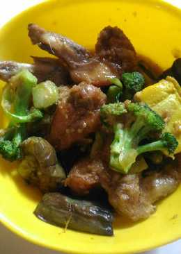 Ayam kecap terong n brokoli