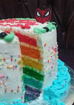 Rainbow cake lumer & lembut