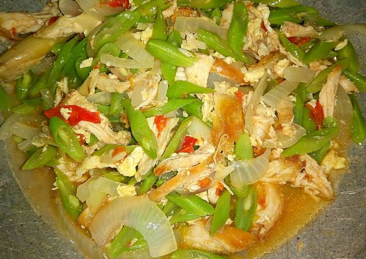 resep makanan Tumis Buncis Ayam Suir