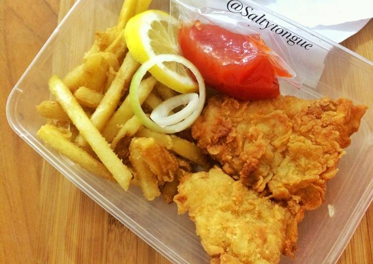 resep lengkap untuk Fish n Chips (on the go)