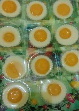 Jelly telur ceplok rasa jeruk kelapa