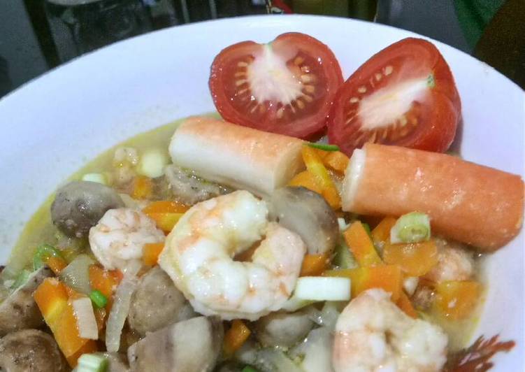 gambar untuk resep Capcay kuah seafood