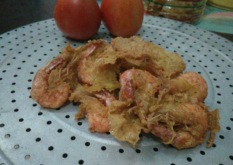 cara membuat Peyek udang renyah (no penyedap)