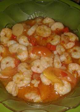 Udang saus pedas simple