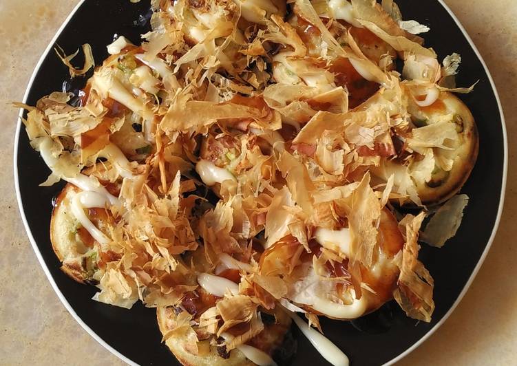 resep lengkap untuk Takoyaki saus Okonomi