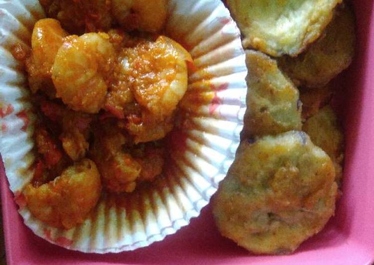 bahan dan cara membuat Sambal Udang+Terong Crispy ?? Bekal Duty