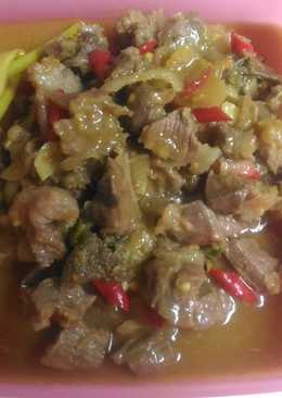 Tumis daging gula asem