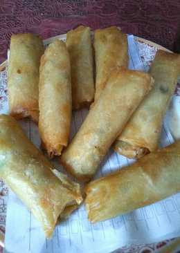 Lumpia isi rebung with sayuran dan tahu putih