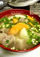 Niiyama tetelan/ urat sapi soup bening