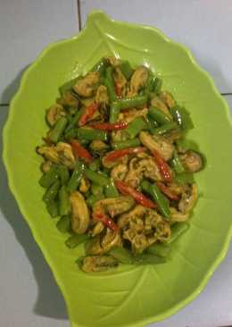 Tumis kerang buncis bumbu kuning