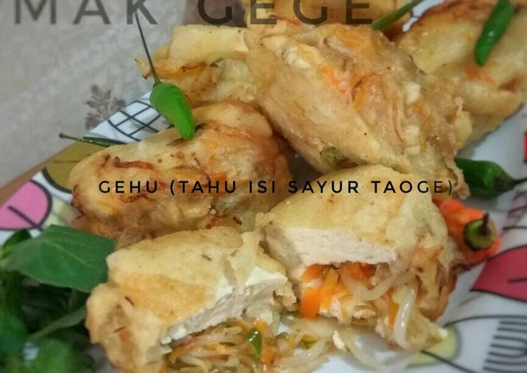 bahan dan cara membuat ??GEHU (Tahu isi Sayur Taoge)