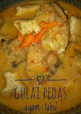 Gulai pedas ayam tahu