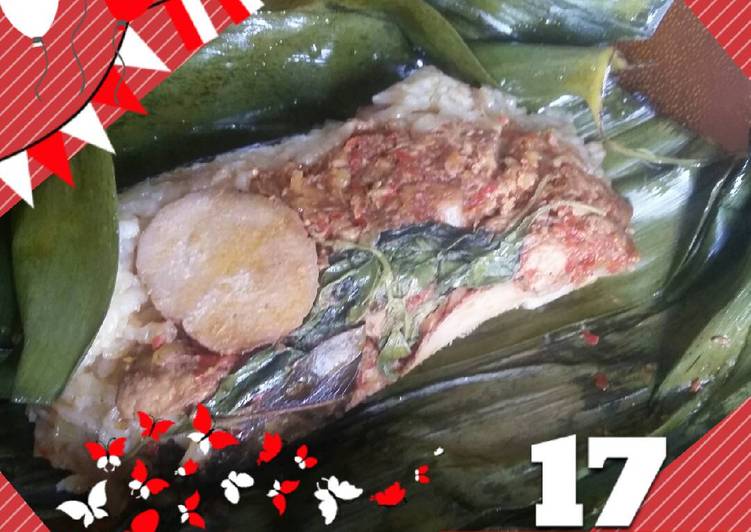 Resep Nasi bakar ayam #merahputih Kiriman dari Novalia (Mamah Mika)