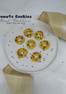 24. Donuts Cookies Almond~Black Sesame (bakulan) #RabuBaru