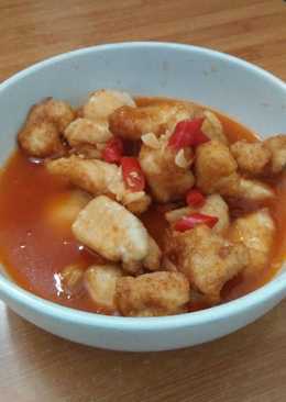 Ayam goreng tepung saus asam manis