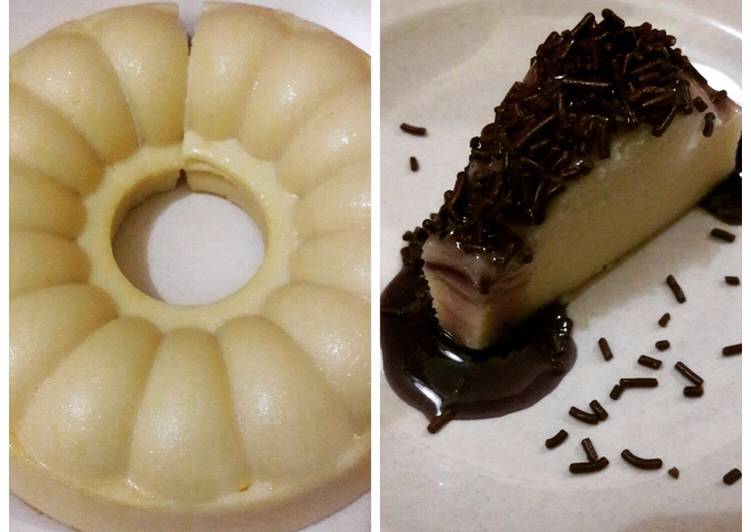 gambar untuk cara membuat Puding Chesee Cake Roti Tawar