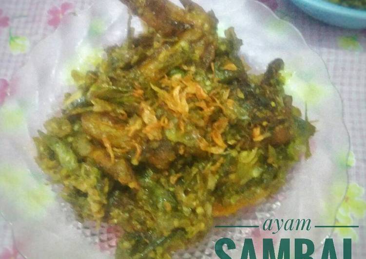 gambar untuk cara membuat Ayam sambal ijo