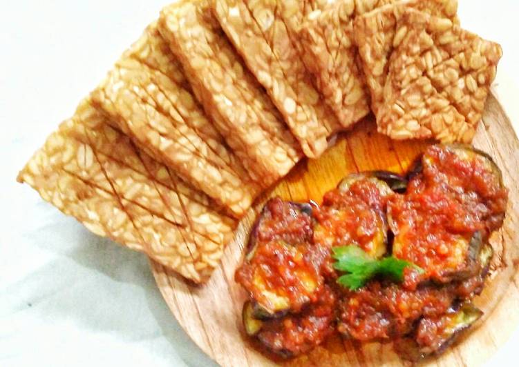 cara membuat Sambel Terong Tempe Penyet (#pr_olahanterong)