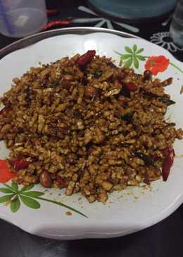Tempe orek kering kacang teri