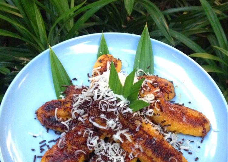 resep Pisang Bakar Karamel (lumer)