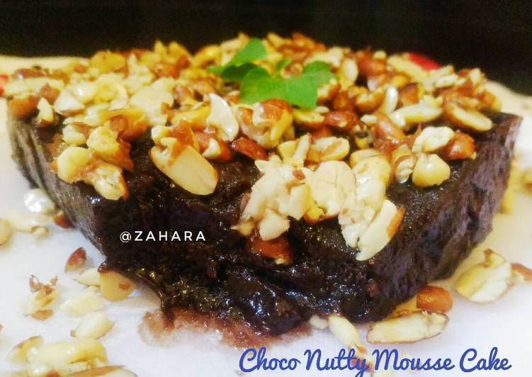 gambar untuk cara membuat Choco Nutty Mousse Cake