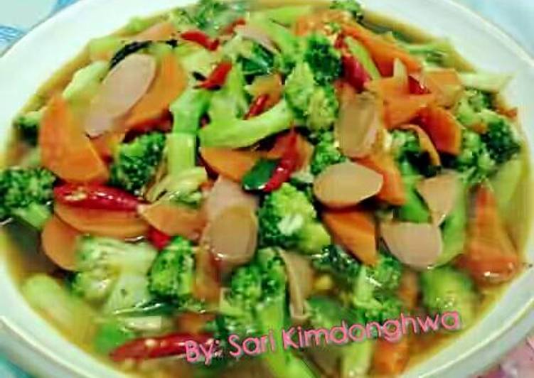 Brokoli Sosis Saus Tiram Brokoli Sosis Saus Tiram
