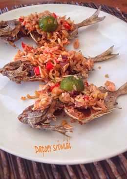 Baronang goreng sambal kecombrang