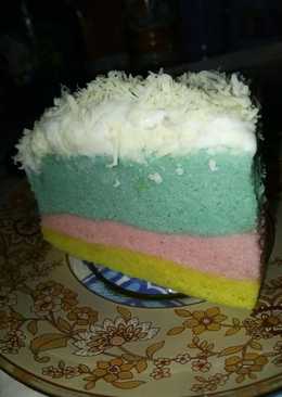 Bolu kukus rainbow enak