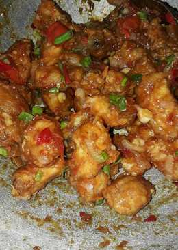 Resep Ayam Goreng Tepung Saus Tiram Favorit  sambel 