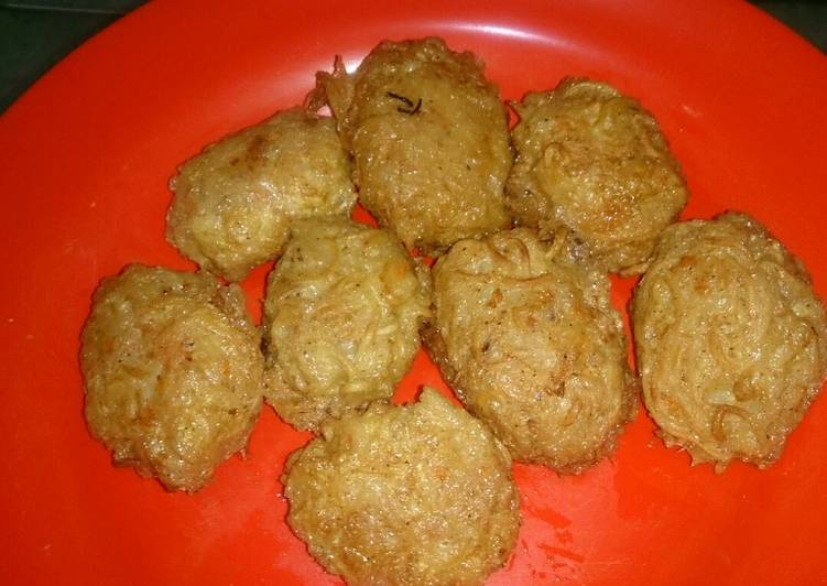 resep makanan Kroket mie praktis tanpa tepung panir