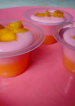Puding mangga susu