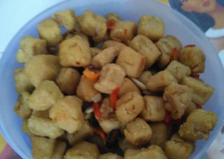 resep lengkap untuk Tahu cabe garam