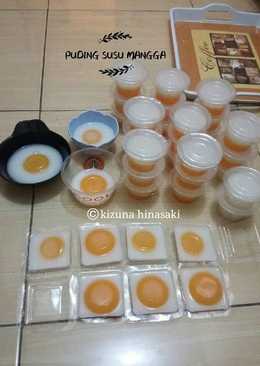 Puding Susu Mangga dan Telor Ceplok