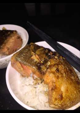 Salmon panggang with teriyaki sauce