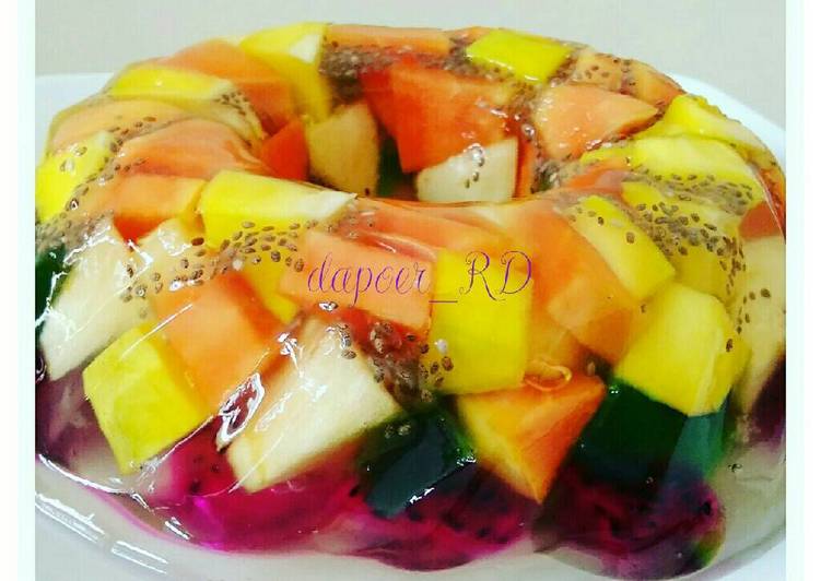 resep lengkap untuk Puding Buah Chia Seeds