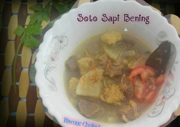 bahan dan cara membuat Soto Sapi Bening (Madura-Bandung)