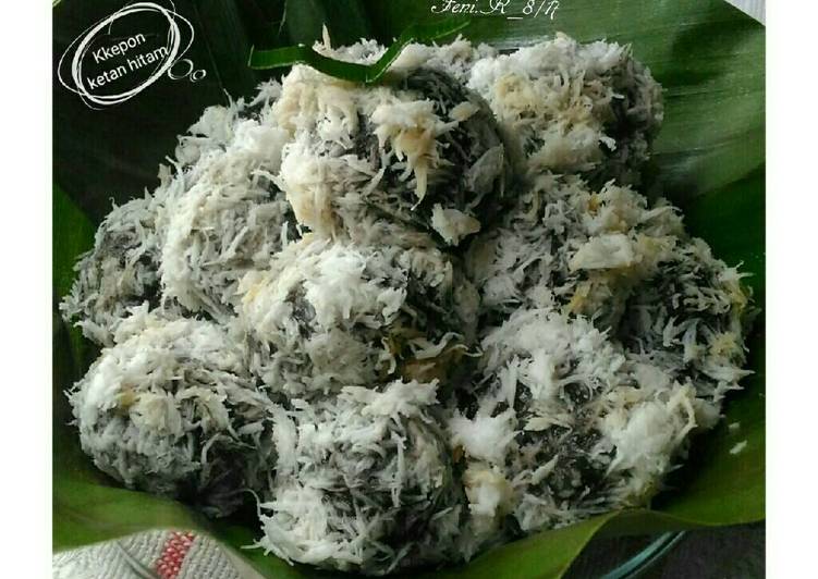 gambar untuk resep Klepon ketan hitam#Indonesiamemasak