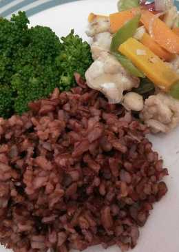 Nasi Merah + Oseng Tempe