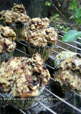 Muffin Pisang Pandan Kukus Eggless